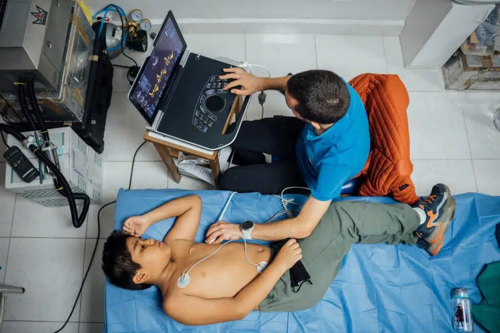 Echographie cardiaque - Enfant péruvien - ©Perceptiom